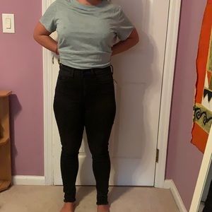 Gap- black high waisted skinny jeggings